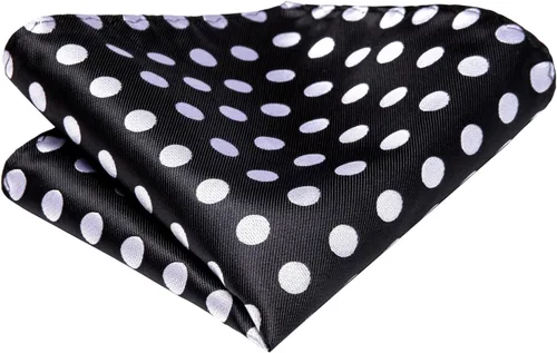 Miniatura 143 de Hi-Tie Corbatas de seda para hombre, diseño de cachemira a rayas, con bolsillo, gemelos cuadrados, conjunto formal de negocios