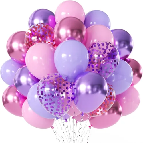 Miniatura 11 de Globos de látex de confeti negro y dorado, 50 piezas de 12 pulgadas, globos dorados metálicos y negros para decoraciones de fiesta de cumpleaños