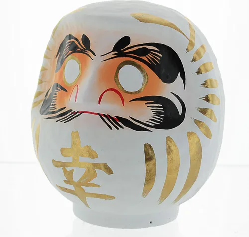 Miniatura 10 de Muñeca Daruma, fabricada en Japón, 4.7 pulgadas, buena suerte y buenos deseos (rojo)