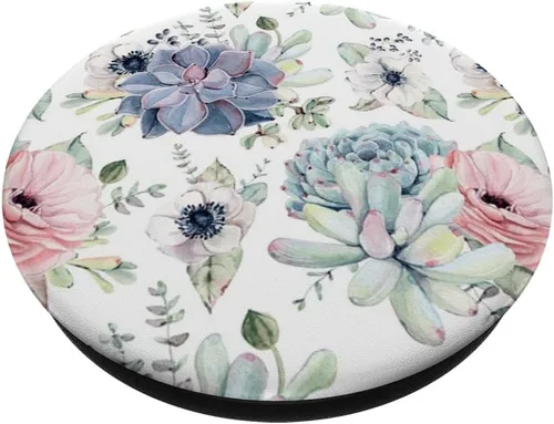 Miniatura 2 de Patrón de estampado floral de flores botánicas de moda para Flo PopSockets PopGrip: agarre intercambiable para teléfonos y tabletas