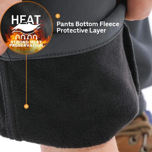Miniatura 4 de Toomett Pantalones cargo de nieve para niños, niñas y niños al aire libre con forro polar suave Shell senderismo pesca esquí pantalones aislados