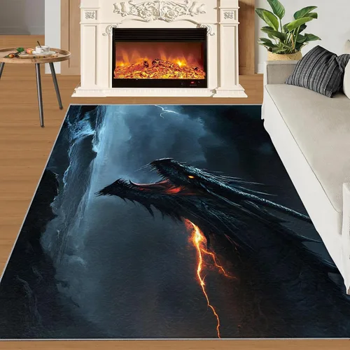 Miniatura 26 de Cyberpunk - Alfombras para dormitorio, alfombra de área Cyberpunk Hacker, alfombras futuristas para sala de estar, alfombra antideslizante