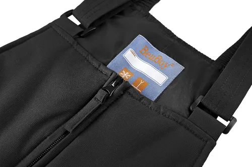 Miniatura 4 de BenBoy Pantalones con peto de esquí de nieve para niños, impermeables, resistentes al viento, antidesgarros, cálidos, aislados, para snowboard
