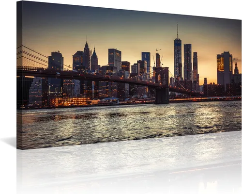Miniatura 16 de NAN Wind Detroit Skyline - Lienzo decorativo para pared, paisaje urbano, escena nocturna, impresión artística de ciudad en blanco y negro sobre