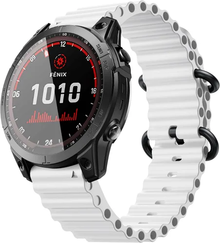 Miniatura 11 de NotoCity Compatible with Garmin Fenix 6X/6X Pro Band, 26mm Ocean Silicone Sport Watch Band for Fenix 5X, Fenix 5X Plus, Fenix 7X, Instinct 2X Quatix