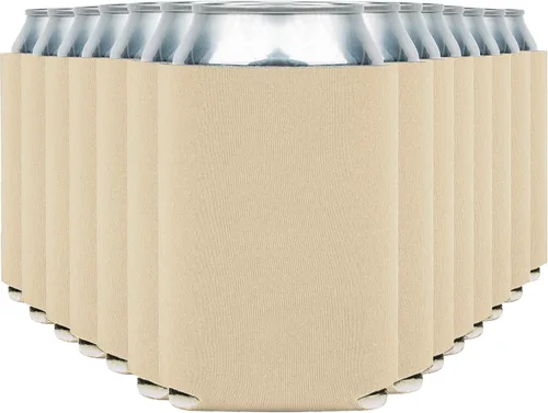 Miniatura 22 de Fundas enfriadoras de latas de cerveza en blanco (paquete de 14) fundas enfriadoras de latas de cerveza con aislamiento suave - Fundas negras lisas