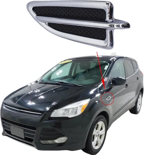 Miniatura 7 de LABLT Reemplazo de moldura de emblema cromado delantero izquierdo para escape 2013-2015 sustituye a FO1266100 CJ5Z16228AA
