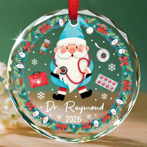 Miniatura 7 de Un médico verdaderamente asombroso es difícil de encontrar Adornos de vidrio, Adorno de Navidad personalizado de agradecimiento al médico 2025