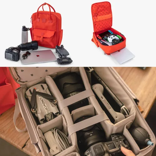 Miniatura 7 de LANGLY Mochila para cámara Sierra: una mochila fotográfica moderna y fácil de viajar, compatible con portátiles de 18 pulgadas y con todo