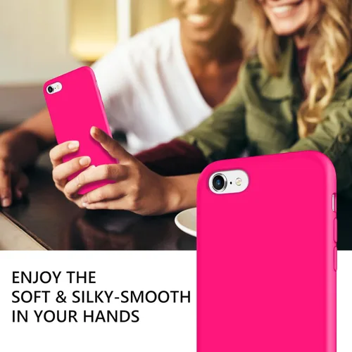 Miniatura 7 de GUAGUA Funda compatible con iPhone 6s, iPhone 6, silicona líquida, gel suave, goma delgada, ligera, forro de microfibra, con textura, a prueba