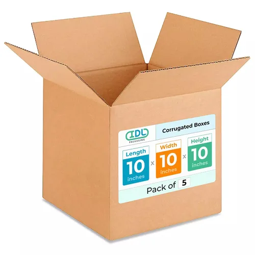 Miniatura 271 de IDL Packaging Paquete de 5 cajas de envío altas de 8 x 8 x 48 pulgadas, extra resistentes de 200 libras frente a caja regular, cajas de mudanza
