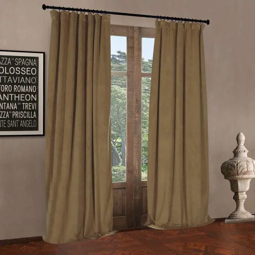 Miniatura 2 de LETAU Cortinas opacas plisadas con forro de 63 pulgadas de largo, cortinas térmicas con peso de terciopelo de lujo, 26 pulgadas de ancho x 45