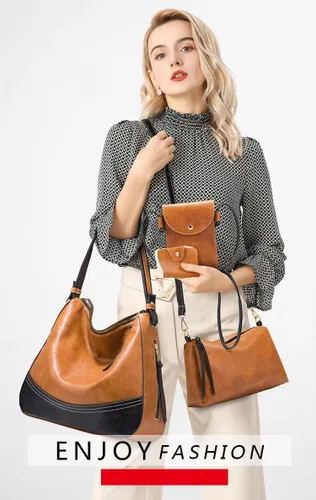 Miniatura 2 de Bolso de mano de moda para mujer, bolso de hombro, asa superior, juego de 4 piezas