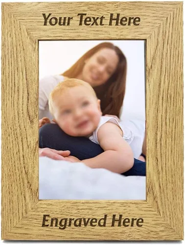 Miniatura 12 de Marco de fotos personalizado grabado con láser, marco de madera de 7 x 5 pulgadas, marco de fotos de madera personalizado, cualquier texto de regalo