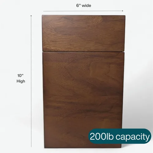 Miniatura 4 de Urnas de cremación de madera de nogal para cenizas humanas Caja conmemorativa grande de 200 libras Urna de recuerdo hecha a mano con bolsa