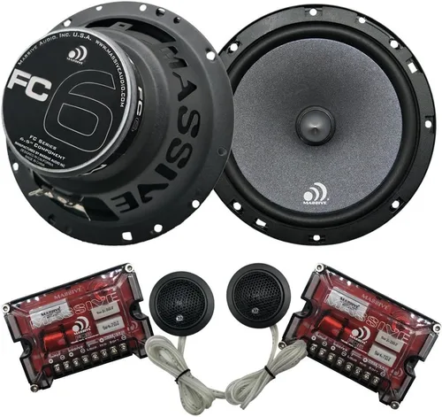 Miniatura 10 de Massive Audio FK6 Altavoces coaxiales de 2 vías de 6.5 pulgadas - 75 W RMS / pico de 150 W, actualización de audio para automóvil de 4 ohmios