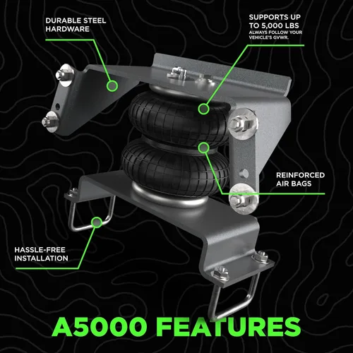 Miniatura 6 de Atlus Engineered By Air Lift A5000 - Kit de suspensión de bolsas de aire para Ford F-150 2021-2025 2WD y 4WD