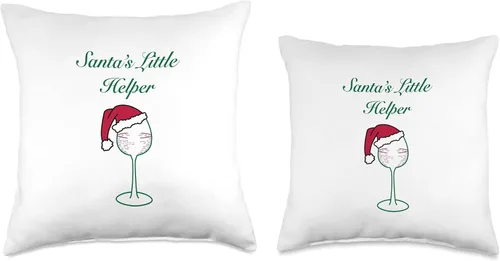 Miniatura 3 de BoBo's Boutique Almohada de Navidad con temática de vino, 16 x 16 pulgadas, multicolor