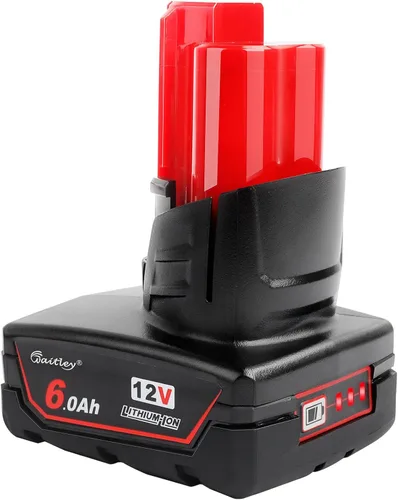 Waitley batería de repuesto de 12V 6Ah compatible con batería de litio Milwaukee de 6.0Ah 48-11-2411 48-11-2440 48-11-2402 para herramientas (no