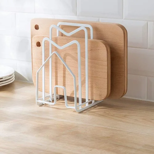 SUNFICON Estante para tabla de cortar, organizador de tablas de cortar, soporte para tapas de ollas, bandeja fina para hornear, bandeja de secado 1