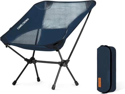 Miniatura 8 de CAMEL CROWN Silla de camping resistente para mochileros, silla plegable ultraligera con bolsa de transporte, portátil compacta para exteriores
