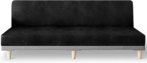 Miniatura 29 de molasofa - Funda elástica para futón de aspecto de cuero, cubierta para sofá sin brazos, protector de muebles con parte inferior elástica, funda