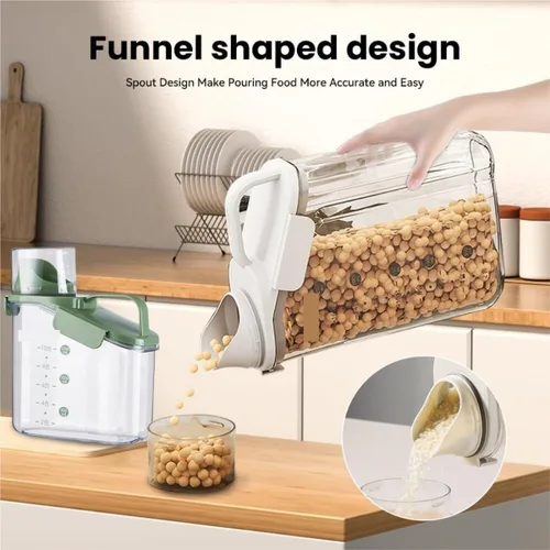 Miniatura 3 de Dispensador de cereales Dispensador de cereales Dispensador de cereales para alimentos secos, recipiente hermético para almacenamiento de cocina