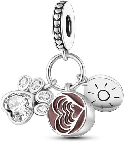 MULA - Dijes de plata de ley 925 para pulseras y collares, dijes de bolso, cuentas, gato, tortuga, regalo de joyería para mujeres y niñas