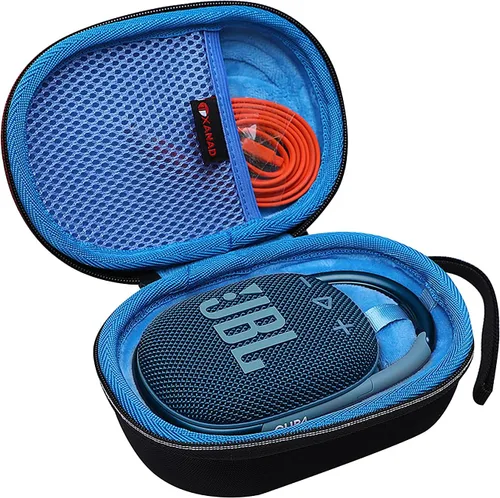 XANAD Funda rígida para altavoz Bluetooth portátil JBL Clip 4 o Clip 5, bolsa de transporte de viaje protectora de almacenamiento, color azul
