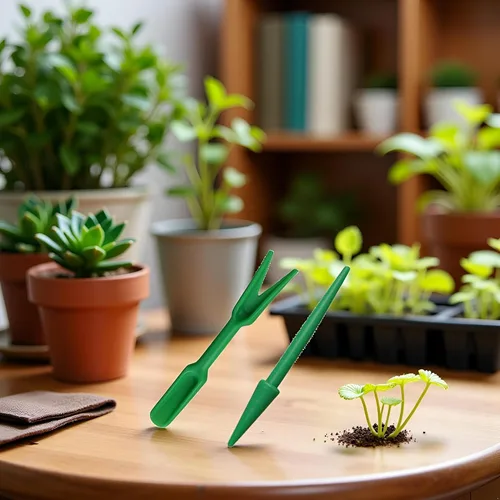 Miniatura 5 de Mini herramientas de trasplante de suculentas de mano, Widger de plástico, plántulas de plástico Dibber para excavar, mini jardines, herramientas