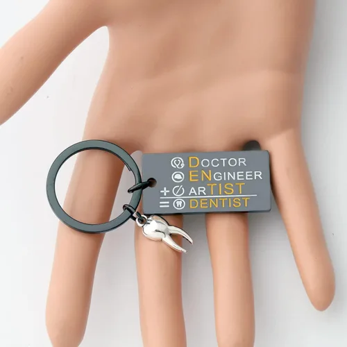 Miniatura 5 de WSNANG Divertido llavero de dentista higienista dental regalo de odontología joyería de ortodoncista regalos para estudiantes dentales regalos