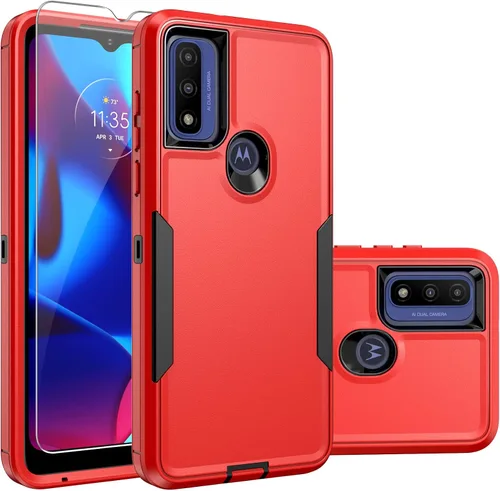Miniatura 10 de Funda para teléfono Moto G Pure, Moto G Play 2023 con protector de pantalla HD, diseño de arena movediza con purpurina líquida flotante en degradado