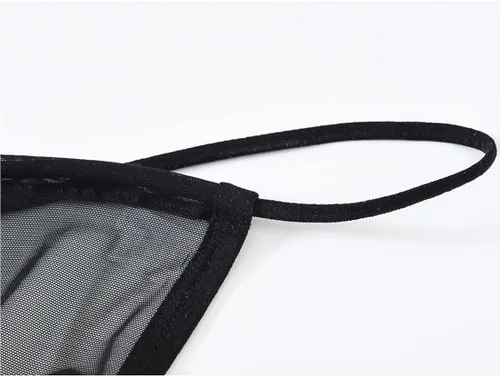 Miniatura 4 de TANBOM Tanga para hombre, con espalda en Y, de tiro bajo, transpirable, cómoda, de nailon, con bolsa