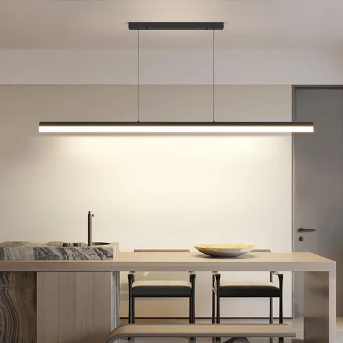 Miniatura 12 de Lámpara de araña moderna, lámpara colgante LED de 39 pulgadas con control remoto de 3000 a 6500 K, temperatura de color ajustable, lámpara