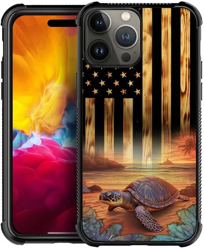 Miniatura 43 de DAIZAG Compatible con iPhone 13 Pro Max, Funda de TPU Protectora Anti-Arañazos Todo En Uno, Fundas para Hombre Mujer - Motivo de Madera Americana
