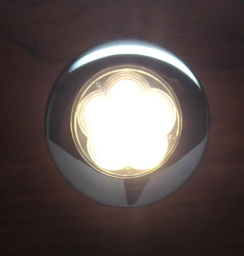 Miniatura 6 de MARINE BOAT 6 LED CÁLIDO TECHO CORTESÍA LUZ DE ACERO INOXIDABLE RIM FLUSH