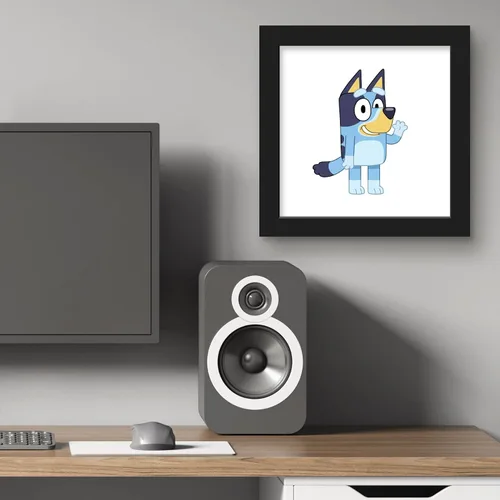 Miniatura 6 de Gallery Pops Bluey - Arte de pared con ondas azules, versión enmarcada negra, 12 x 12 pulgadas