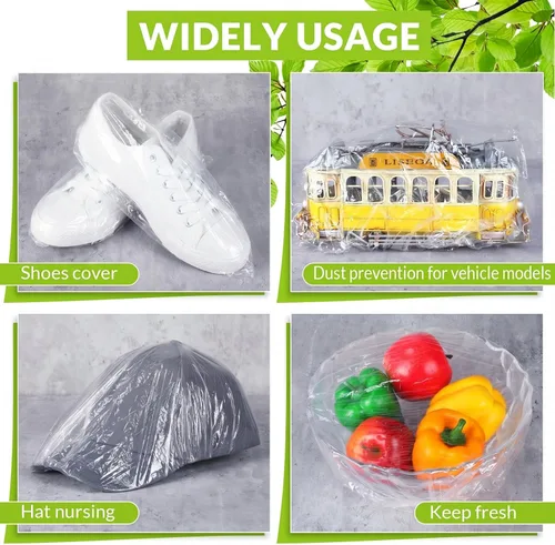 Miniatura 6 de Retisee 500 gorras de ducha desechables a granel de plástico transparente 18.2 tapas elásticas grandes gruesas impermeables para mujeres