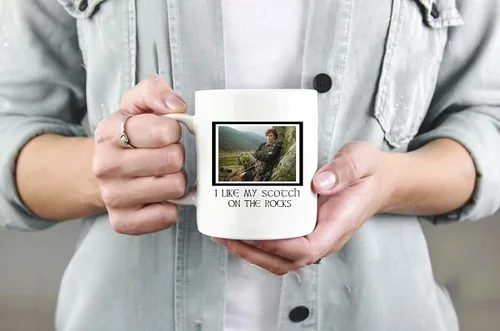 Miniatura 2 de BALOR Taza de café con texto en inglés "I Like My Scotch On The Rocks", regalo para amigos, compañeros de trabajo, mamá o papá