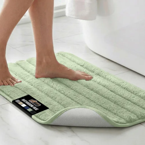 Miniatura 17 de GORILLA GRIP Alfombras de Baño de Espuma Viscoelástica, Tapetes de Baño de Terciopelo Suave y Absorbente, Puntos Duraderos en la Parte Inferior