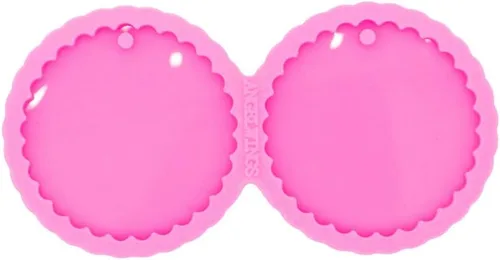 Miniatura 5 de Aretes redondos superbrillantes con borde ondulado, moldes de resina para fundición de resina, hechos a mano, joyería de moda, moldes de silicona