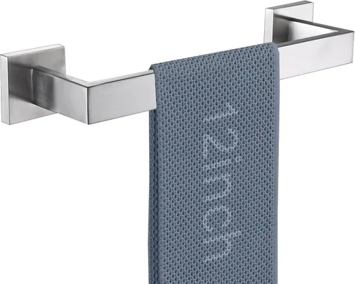 Miniatura 21 de LANC 2 paquetes de barras de toalla de baño de 16 pulgadas, total de 18 estantes cuadrados para toallas de baño, soportes para toallas de mano