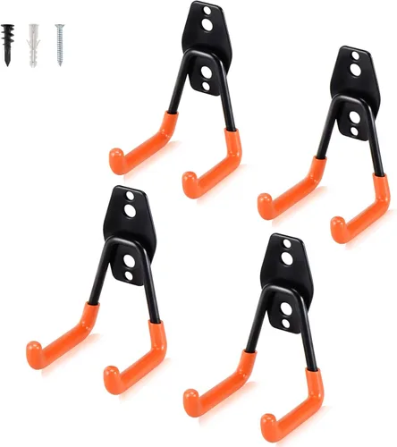 Aoben - Ganchos de almacenamiento de garaje de acero resistentes, ganchos de herramientas de utilidad y ganchos de montaje en pared combinables para
