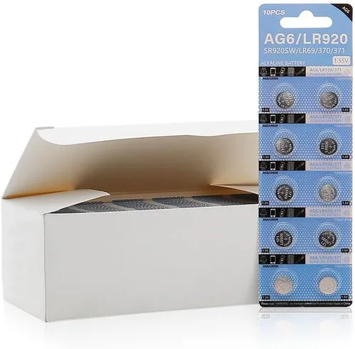 Miniatura 5 de 10 pilas de botón AG6 de 1.55 V, batería alcalina 371 SR920SW LR920 SR927 171 370 L921 LR69 SR920 AG6 baterías [10 unidades/paquete]