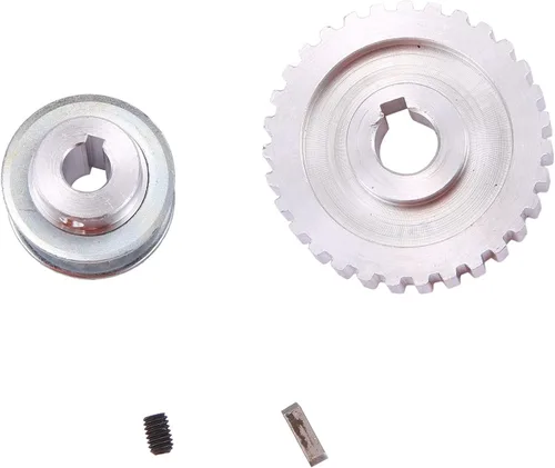 Miniatura 8 de 2 piezas de polea sincrónica de metal, rueda de transmisión de correa de motor S Cj0618, mini engranajes de torno de metal, engranajes de máquina