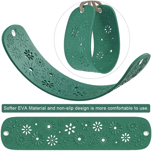 Miniatura 2 de Dolibest Juego de columpios para niños con cuerda ajustable, repuesto para uso en interiores y exteriores, soporte de 500 libras (verde)