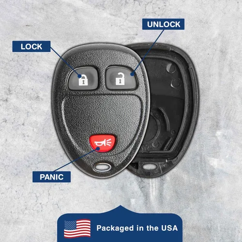 Miniatura 6 de keylessoption sólo el caso Keyless Entry Remote Key Fob Shell, Negro