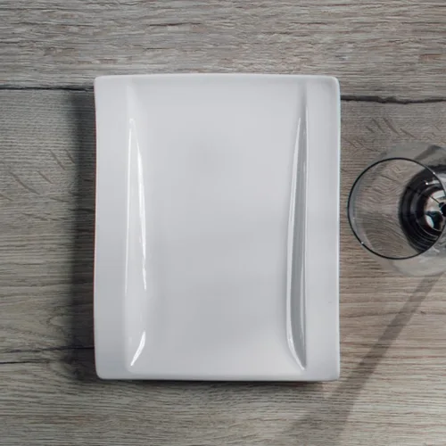 Miniatura 2 de Villeroy & Boch New Wave B&B - Plato para aperitivo, 7 x 6 pulgadas, porcelana premium, color blanco