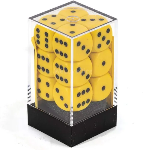 Miniatura 3 de DND - Juego de dados Chessex D&D de 0.630 in, juego de dados poliédricos de plástico opaco amarillo y negro, para dados de mazmorras y dragones