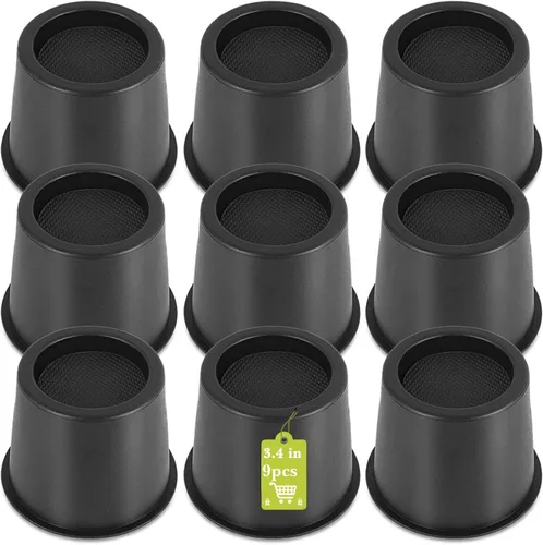 Miniatura 13 de Paquete de 12 elevadores de muebles de 1 pulgada, elevadores de cama ajustables resistentes para mesa, escritorio, sofá, silla, gabinete, marco